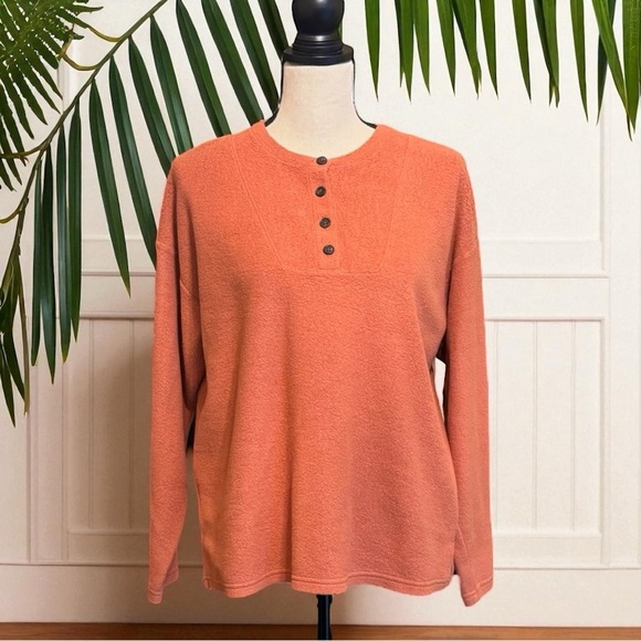 MADEWELL MWL Button-Front Fleece Pullover - XS - Picture 1 of 10